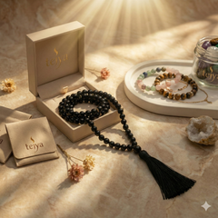 Black Onyx Jap Mala – Mala of Protection & Grounding
