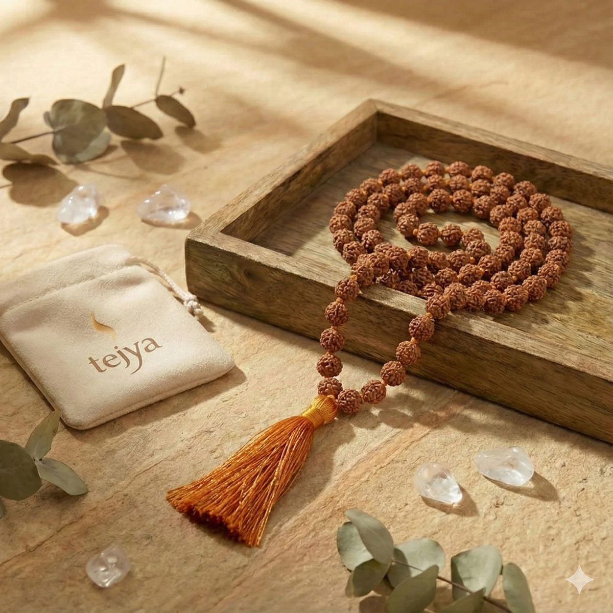 5 Mukhi Rudraksha Jap Mala (108 Beads) – Mala of Peace & Balance