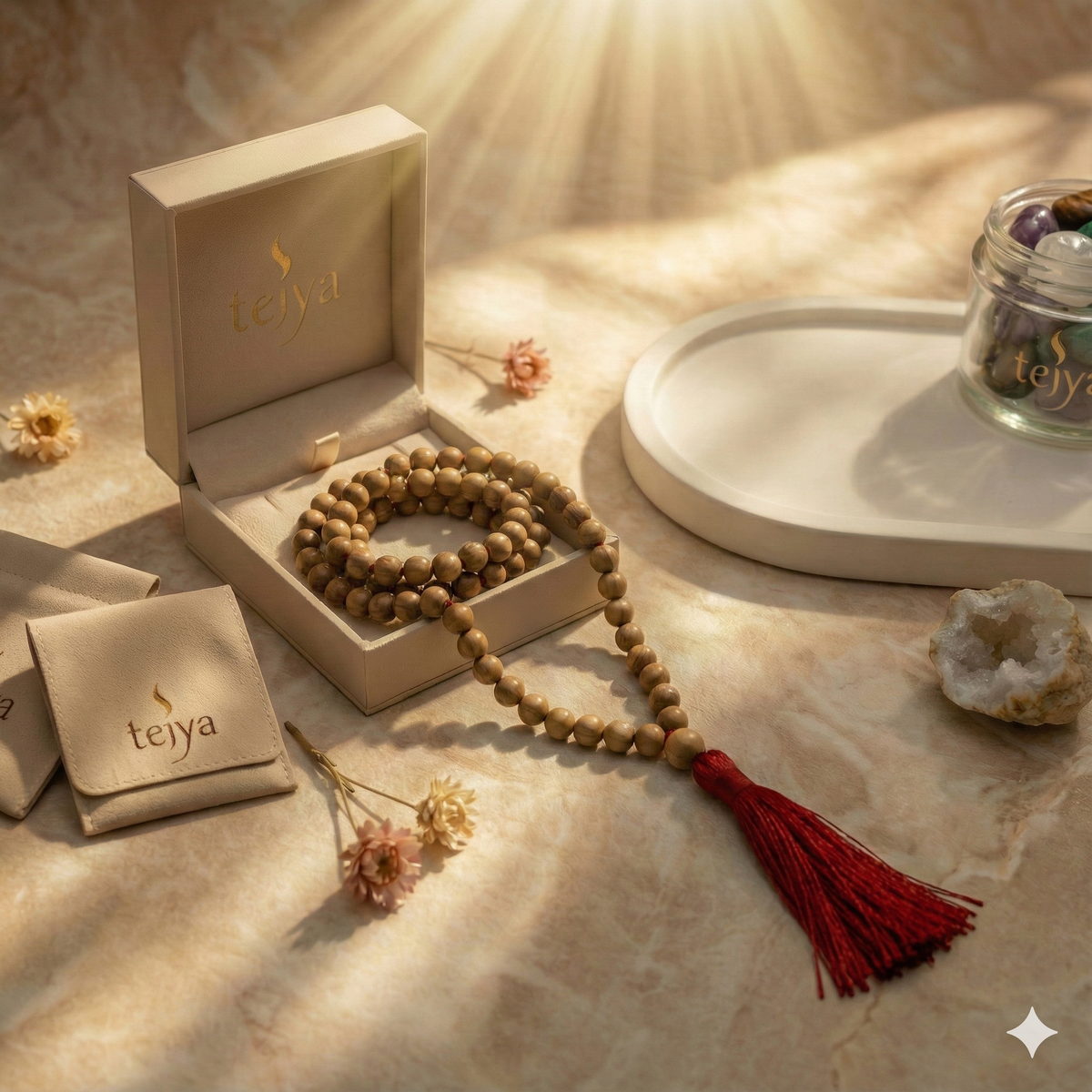 Sandalwood Jap Mala – Mala of Calm & Sacred Aroma