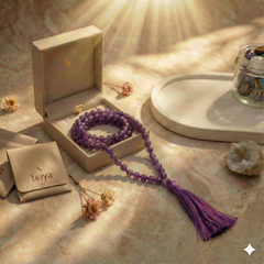 Amethyst Jap Mala – Mala of Calm & Spiritual Insight
